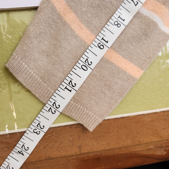 j.jill linen blend pastel striped long cardigan sz lg petite nwt lightweight - Picture 9 of 9